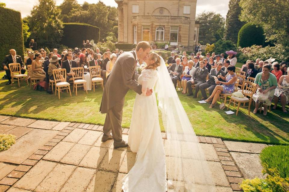 Married in their family garden