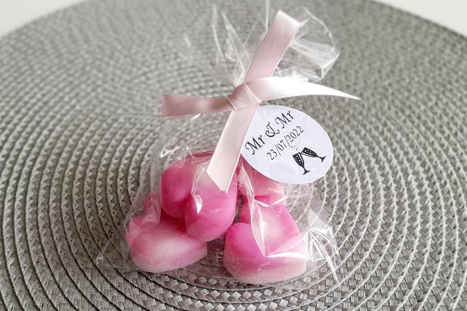 Wax melts in cellophane bag