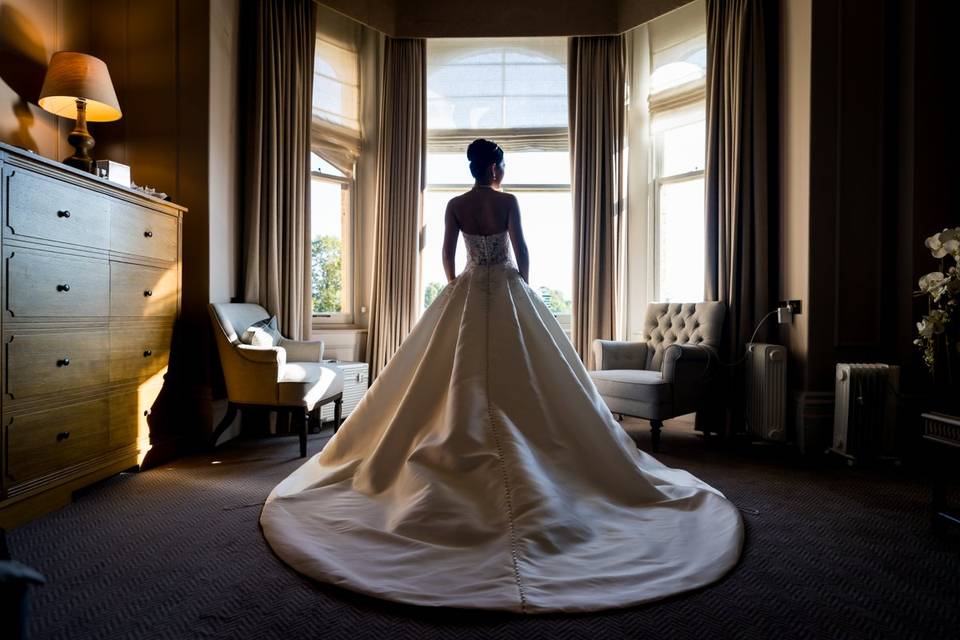 Bride getting ready