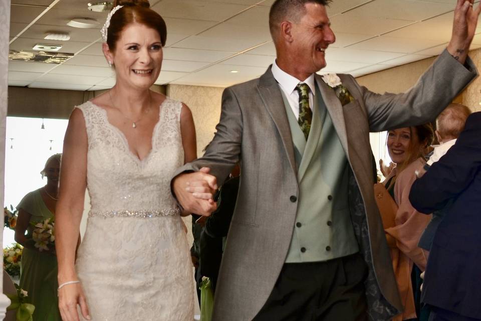 Walking out as Mr & Mrs