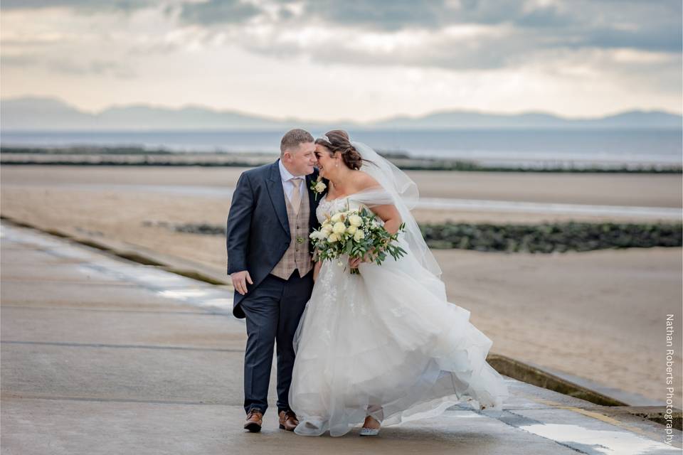 Bride and Groom on the Prom