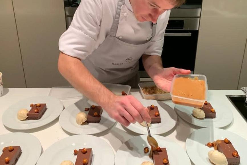 Plating dessert