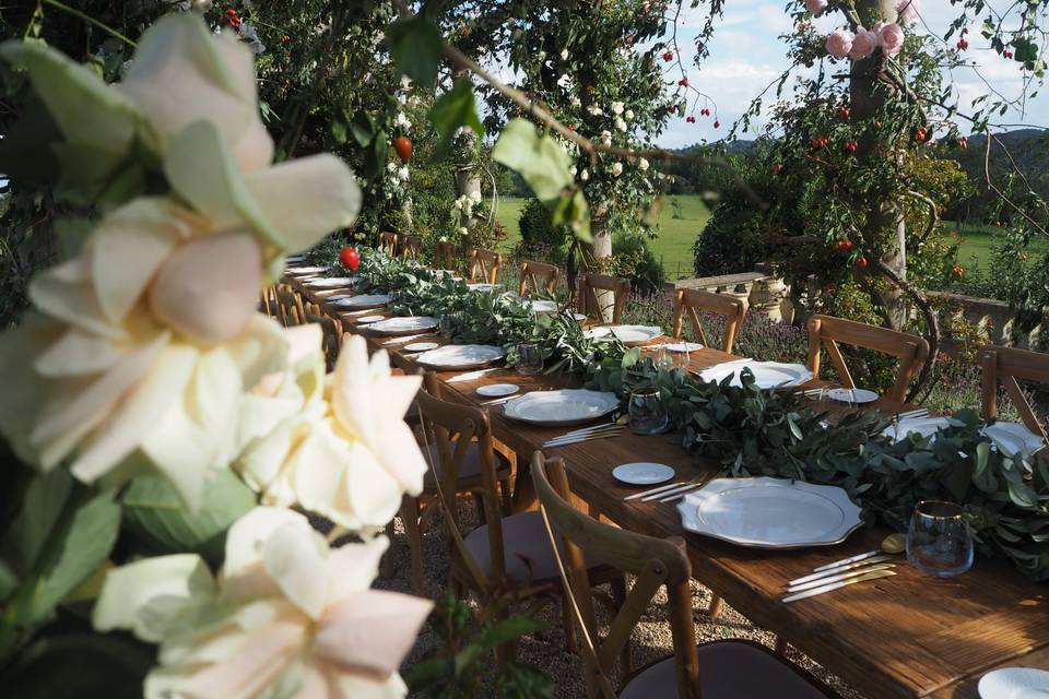 Rustic reception in the Cotswolds