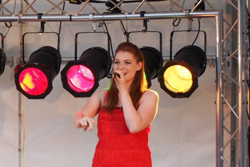 On stage at Festival