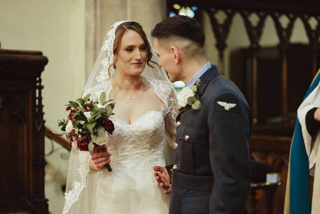 Wedding couple in the church