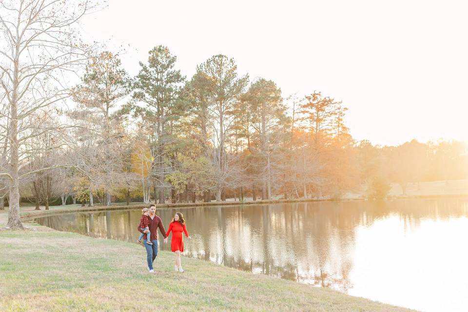 Family session at sunset