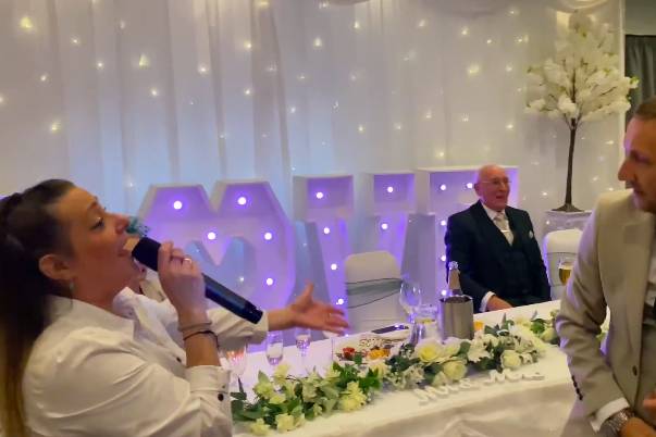 Surprise wedding vocalists