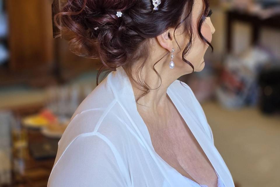 Glam high updo