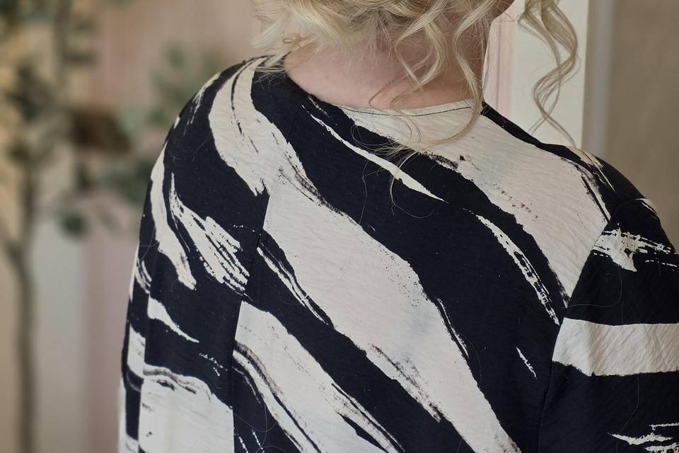 Tousled low bun