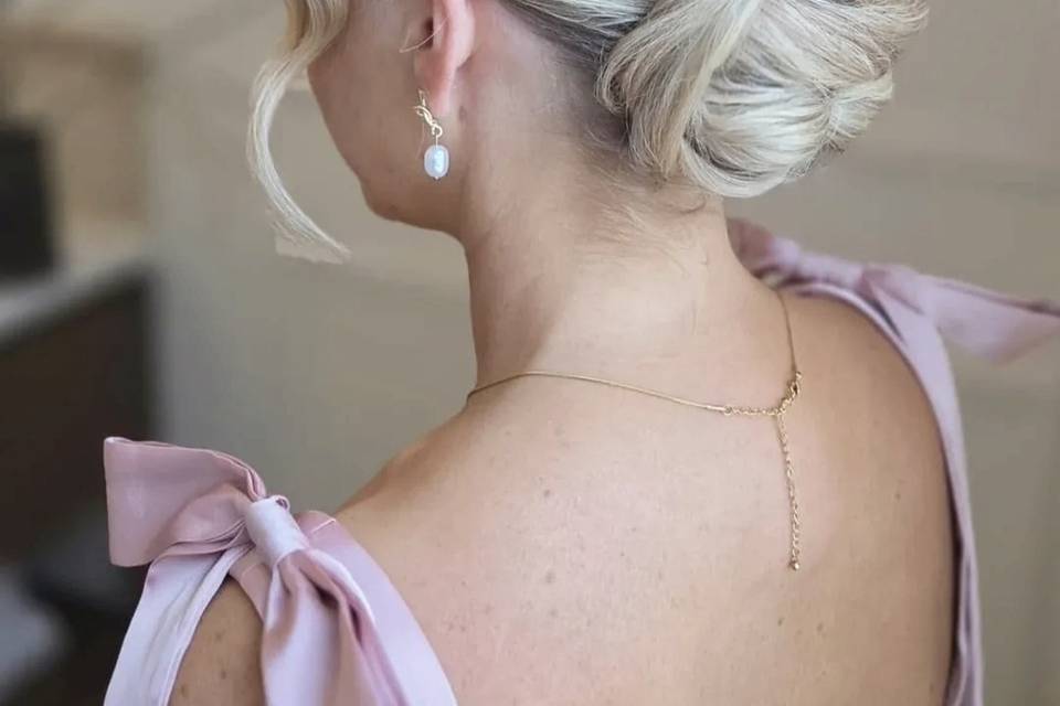 Sleek low bun