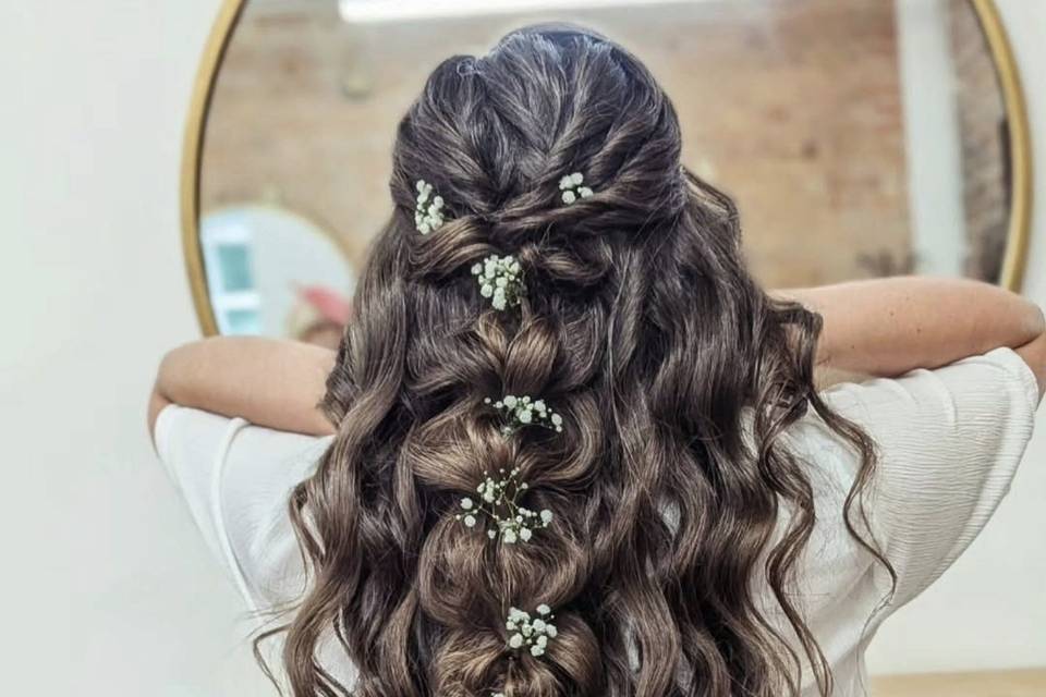 Boho half up
