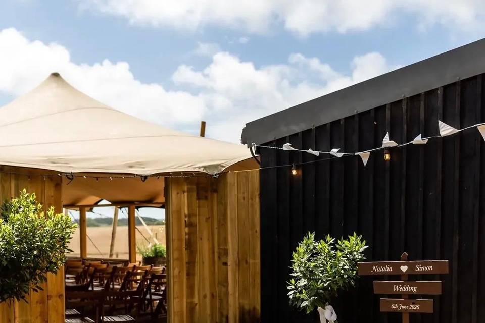 Barn and stretch tent