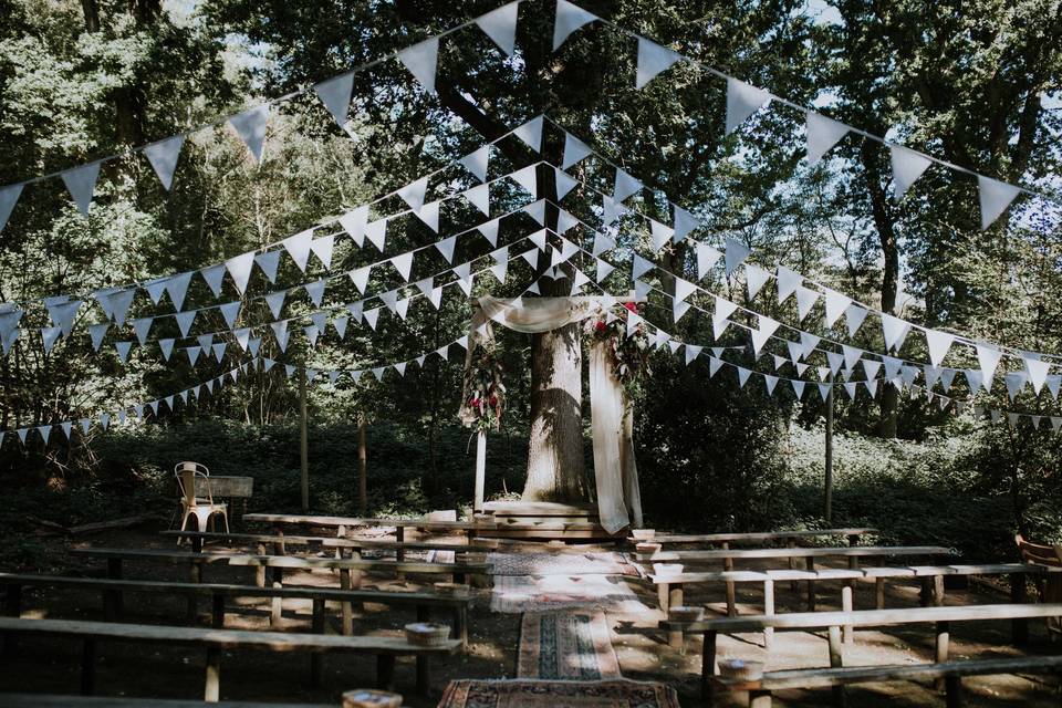 Woodland ceremony space