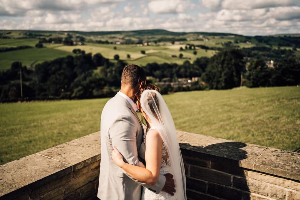 Couple taking The in the view