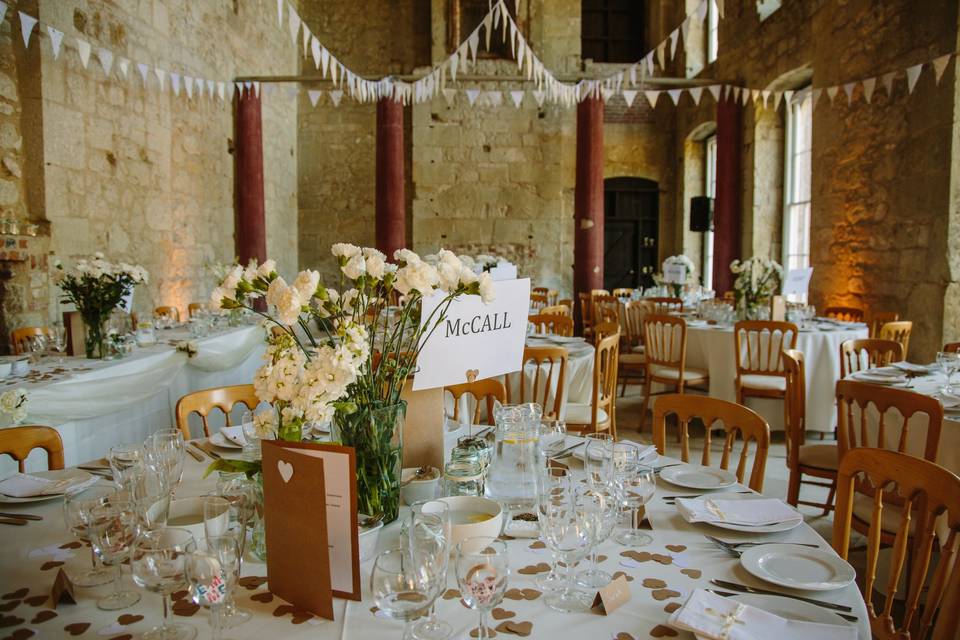 Seated wedding styling