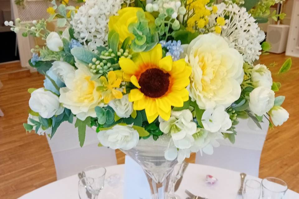 Sunflowers centre piece