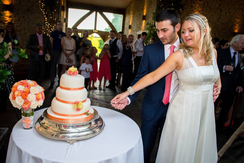 Cutting the cake
