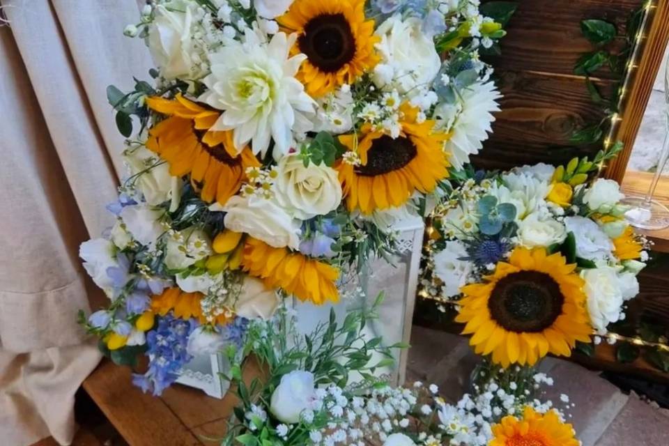 Brides and bridesmaid bouquets