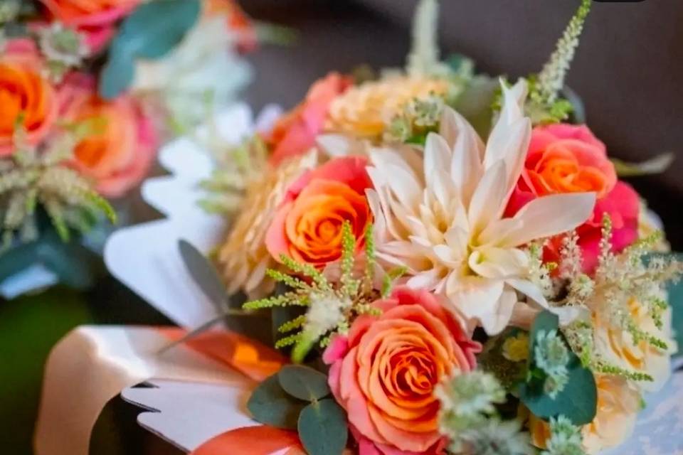Brides and bridesmaid bouquets