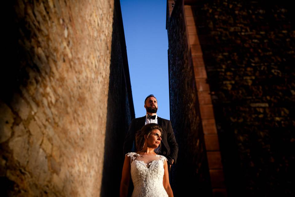 Colour wheel wedding photo