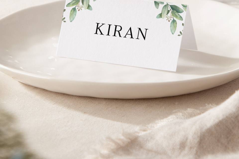 Table Name Place Settings