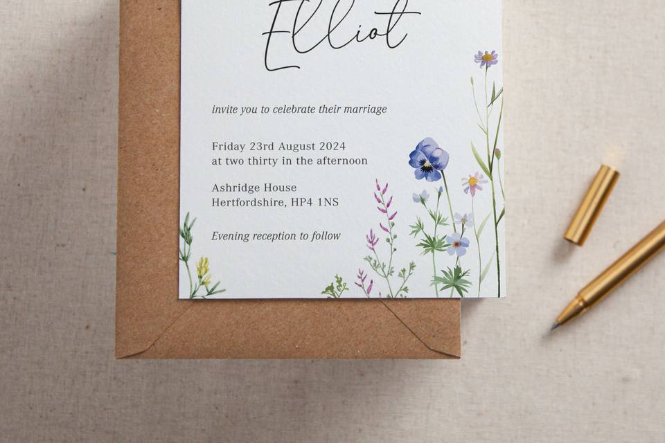 Floral Wedding Invitation