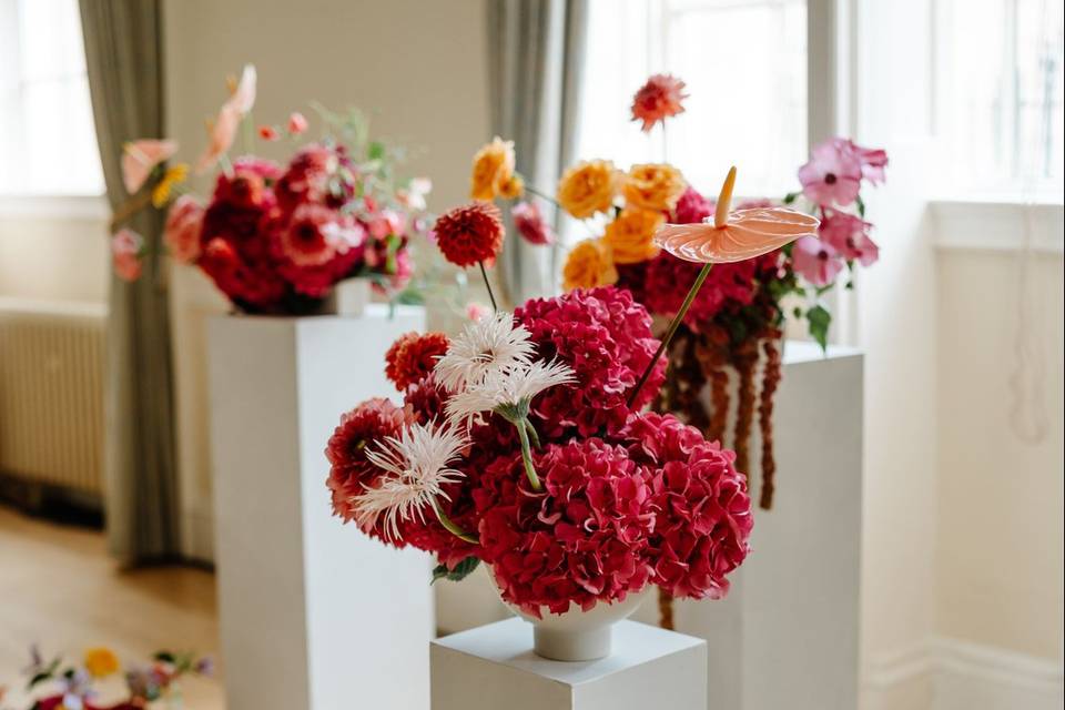 Modern Floral Plinths