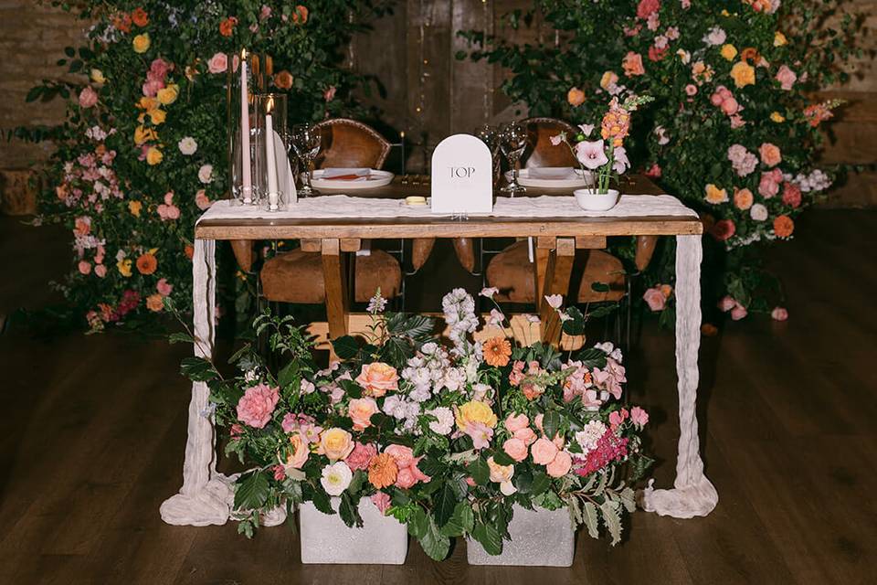 Top Table Wedding Flowers