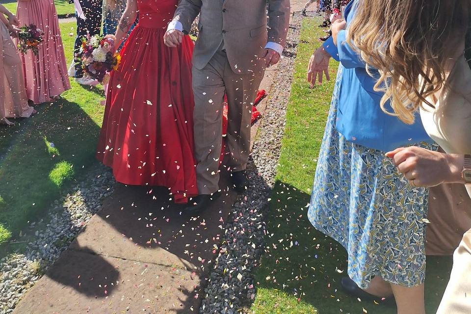 Bride in red!