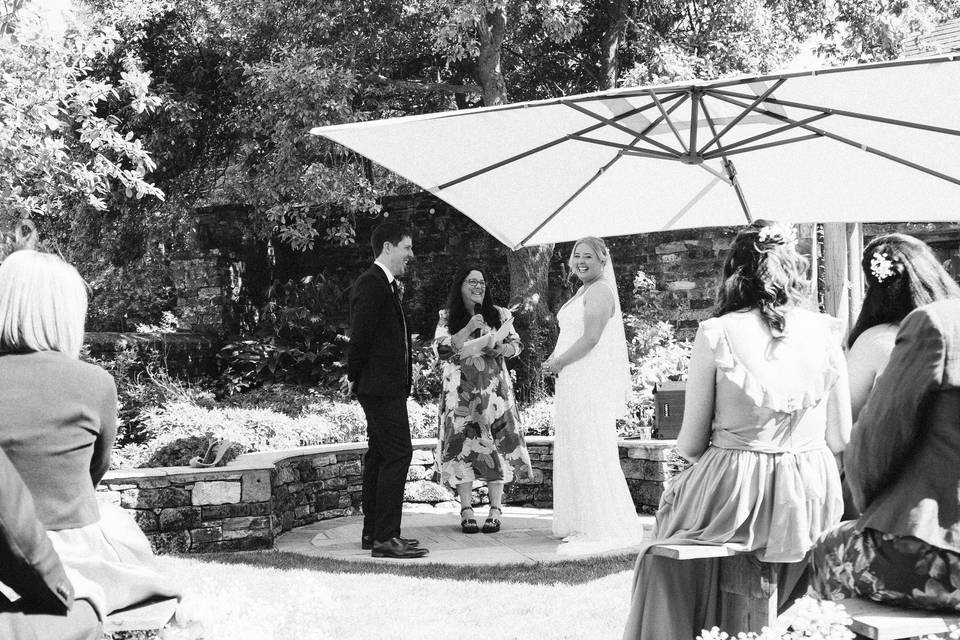 A home garden wedding!