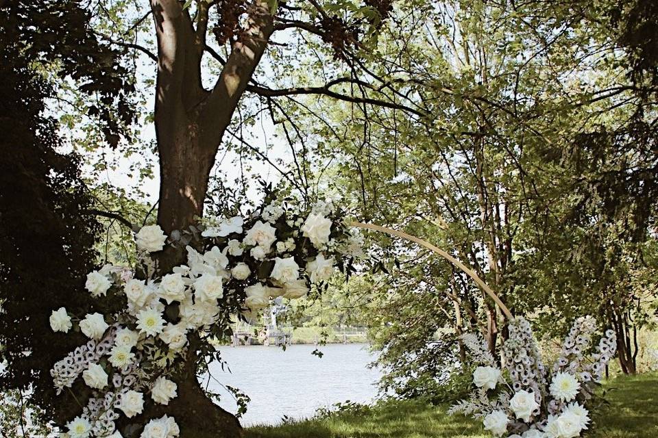 Wedding backdrop romantic