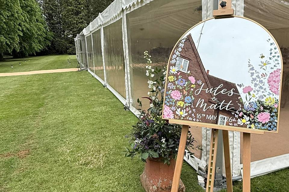 Welcome wedding board
