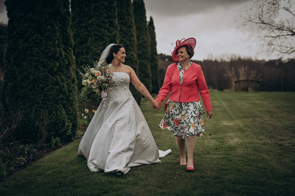 Mother and daughter moment