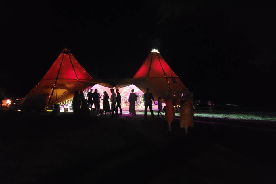 Tipi at night