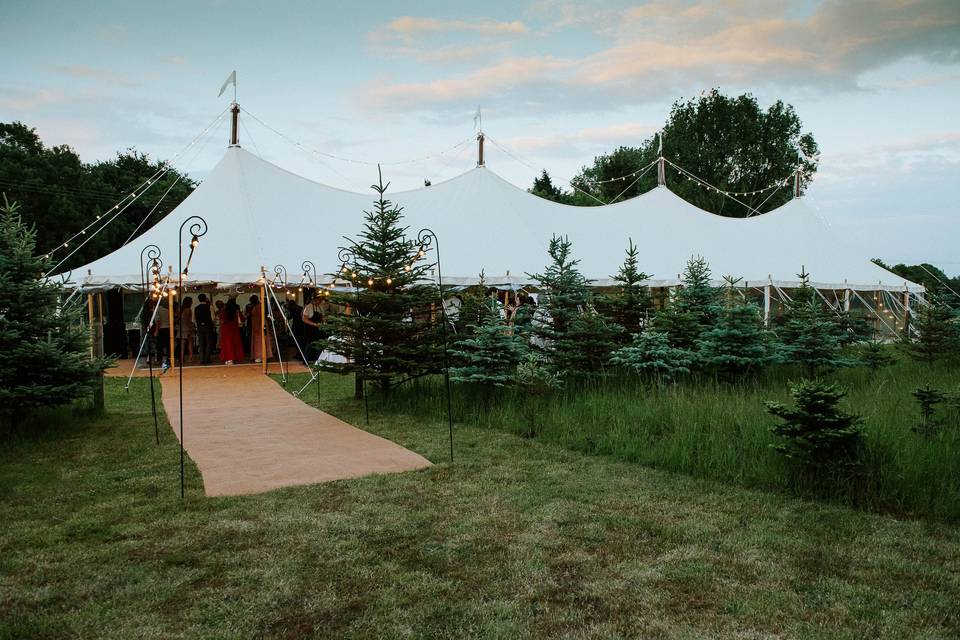 Four pole sailcloth marquee