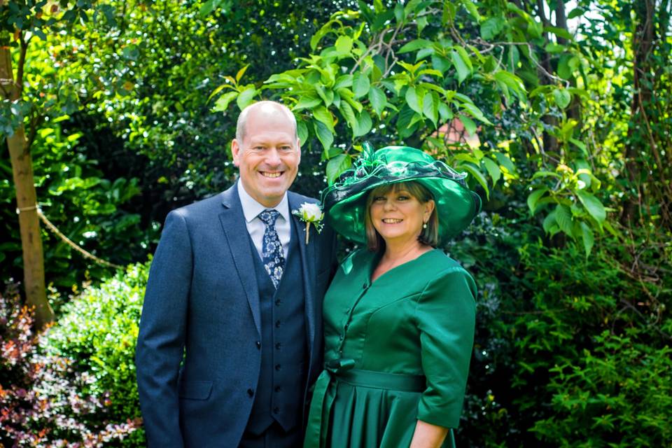 Mother and father of the bride