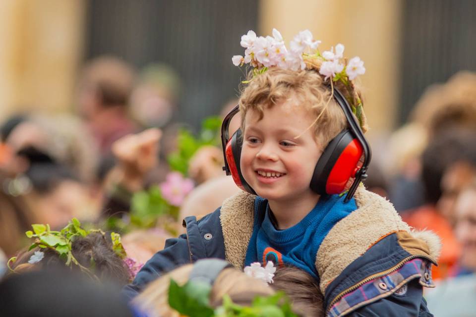 Children enjoy the day