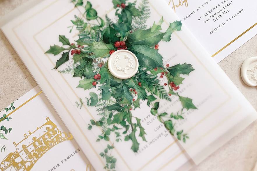 Winter wedding invitations