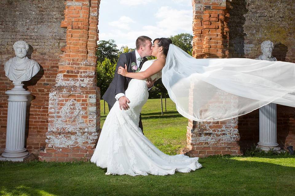 Bride & Groom kissing