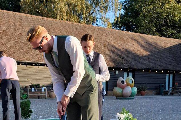 Groom scores hole in one