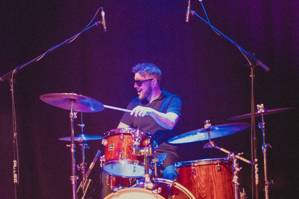 Dan our Drummer action shot