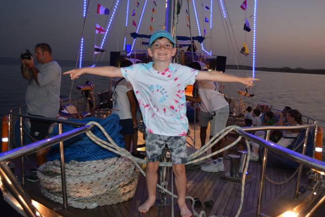 Child on Egypt boat trip