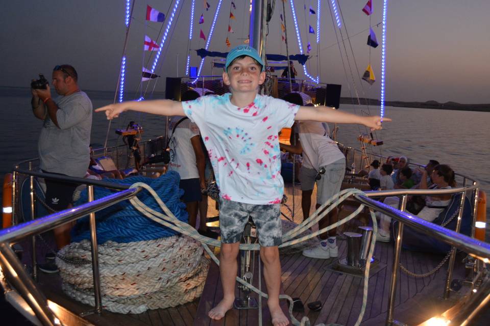 Child on Egypt boat trip