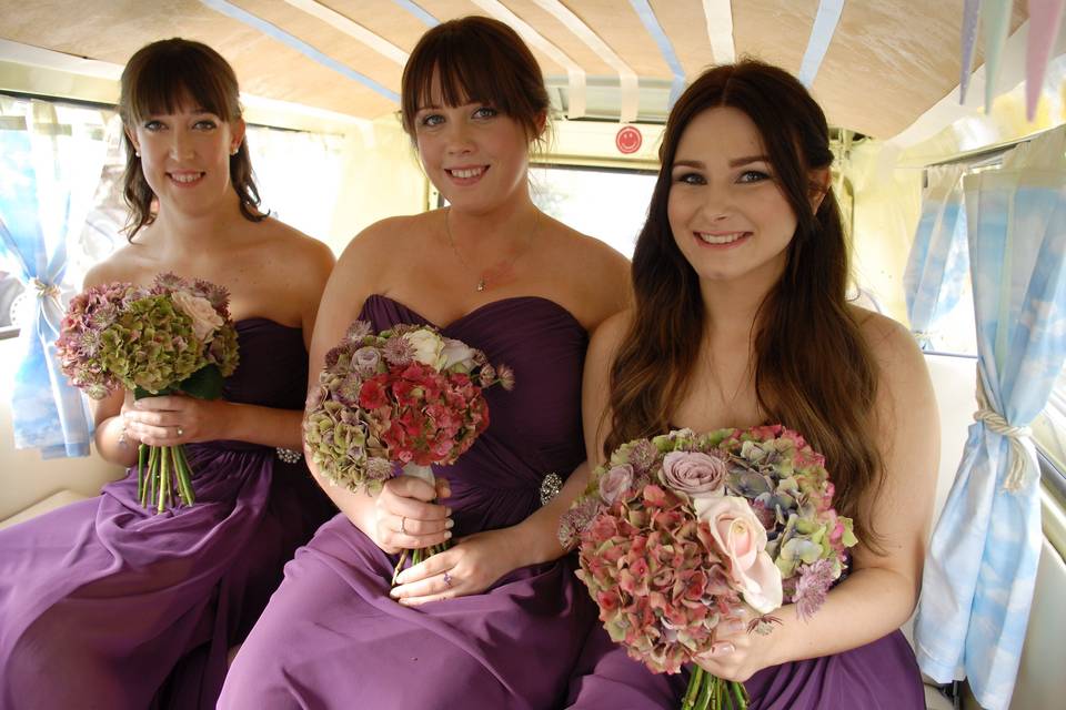 Happy bridesmaids