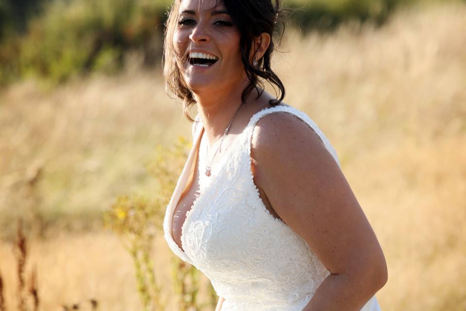 Bride in the sun