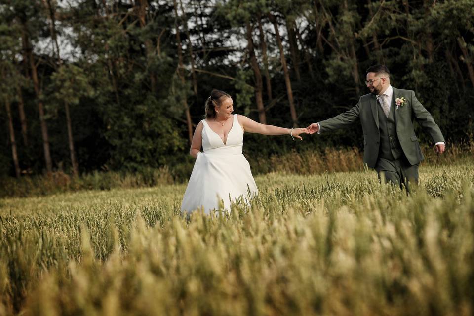 Couple in field