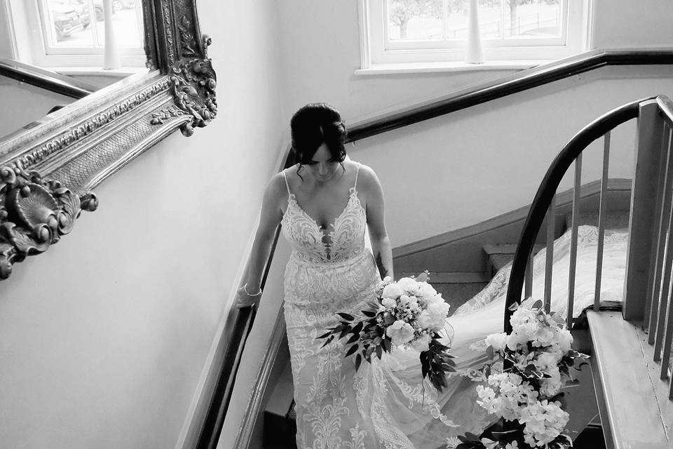 Bride and Stairs