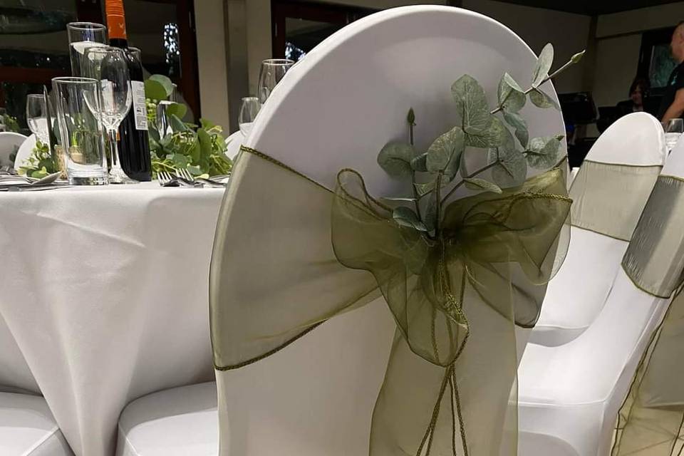 Chair covers with sash