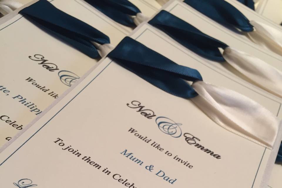 Handcrafted invitations