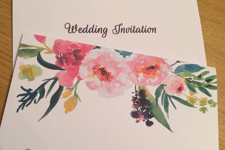 Graphic designed invitations